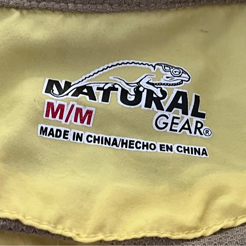 Natural Gear Utility Fishing Shirt Vented Zip Pocket Solar Yellow M - Picture 3 of 6